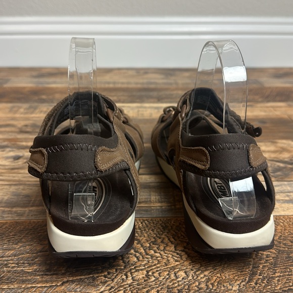 MBT Katika Brown Leather Women's Rocker Bottom Sandals - Picture 5 of 11
